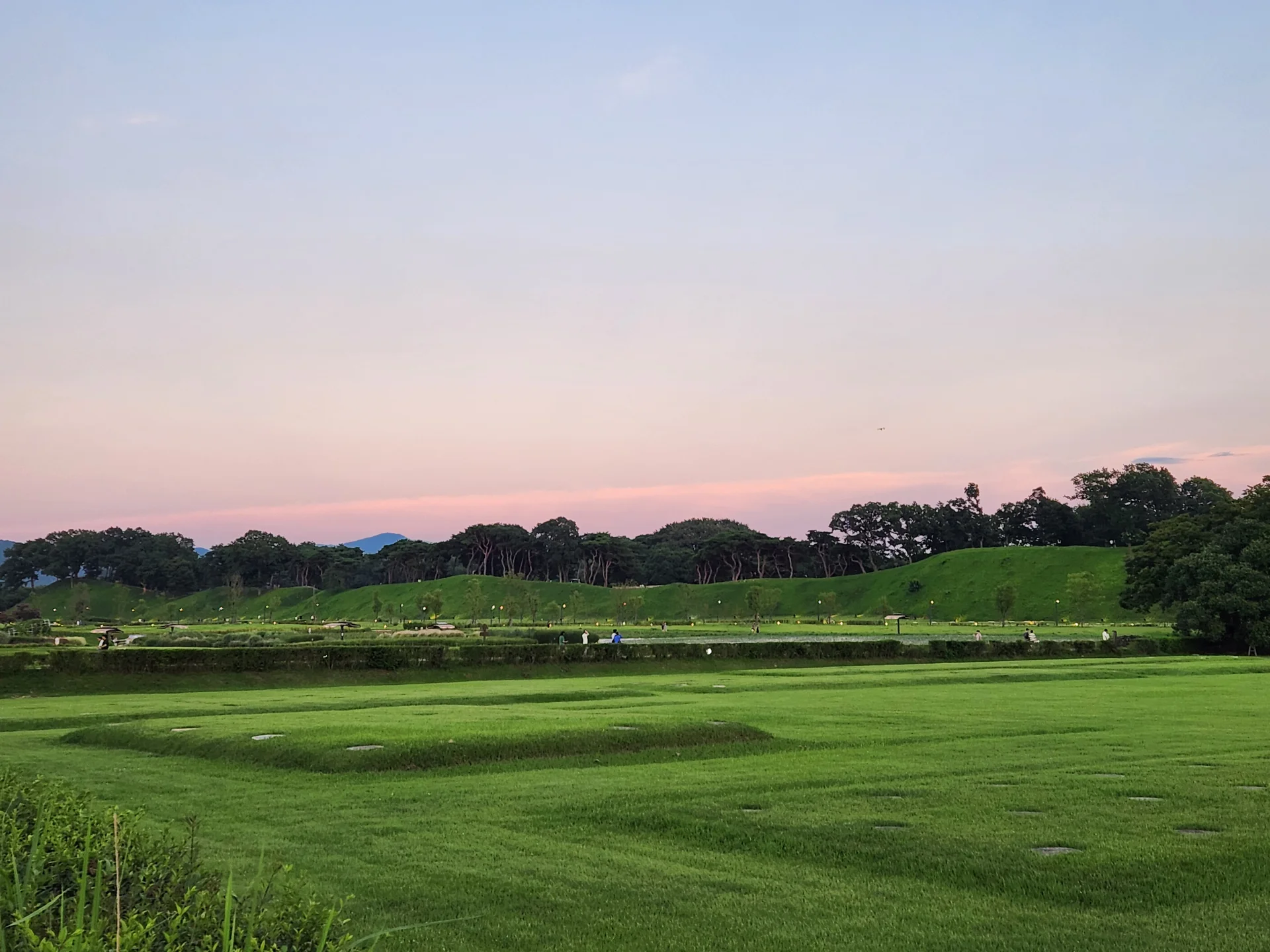 Transform your phone with the inviting green spaces of Korea's parks and gardens. From the sprawling lawns of Olympic Park in Seoul to the meticulously landscaped botanical gardens of the southern coast, these wallpapers capture the beauty of Korea's curated natural spaces — blooming flower beds, reflective lotus ponds, tree-lined promenades, and autumn foliage canopies.

Korean parks are designed for contemplation, and it shows in every image: stone pathways curving around still water, wooden pavilions framed by seasonal color, cherry-blossom tunnels creating pink corridors, and wide meadows where families gather under open skies. Free download these aesthetic park wallpapers and give your phone background the refreshing energy of a Korean garden escape., Cheomseong-ro, Hwangnam-dong, Wolseong-dong, Gyeongju-si — Free Korean aesthetic wallpaper