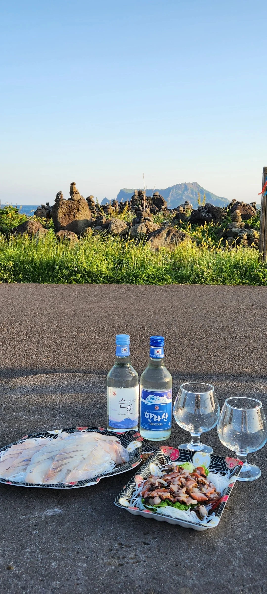 Immerse your screen in the untouched beauty of Korea's natural world. These Korean wallpapers feature sweeping countryside fields blanketed in green, hidden valleys where morning mist clings to the hillsides, and winding streams cutting through rocky terrain. Each photo captures the raw, peaceful energy that makes Korea's landscapes so distinctive.

From the volcanic plains of Jeju Island to the lush wetlands of Suncheon Bay, this collection showcases nature in every mood — dramatic storm clouds rolling over ridgelines, golden sunlight filtering through canopy gaps, and wildflower meadows stretching toward distant peaks. Download these aesthetic phone backgrounds for free and bring a moment of Korean tranquility to your daily life., Udohaean-gil, Jeju — Free Korean aesthetic wallpaper