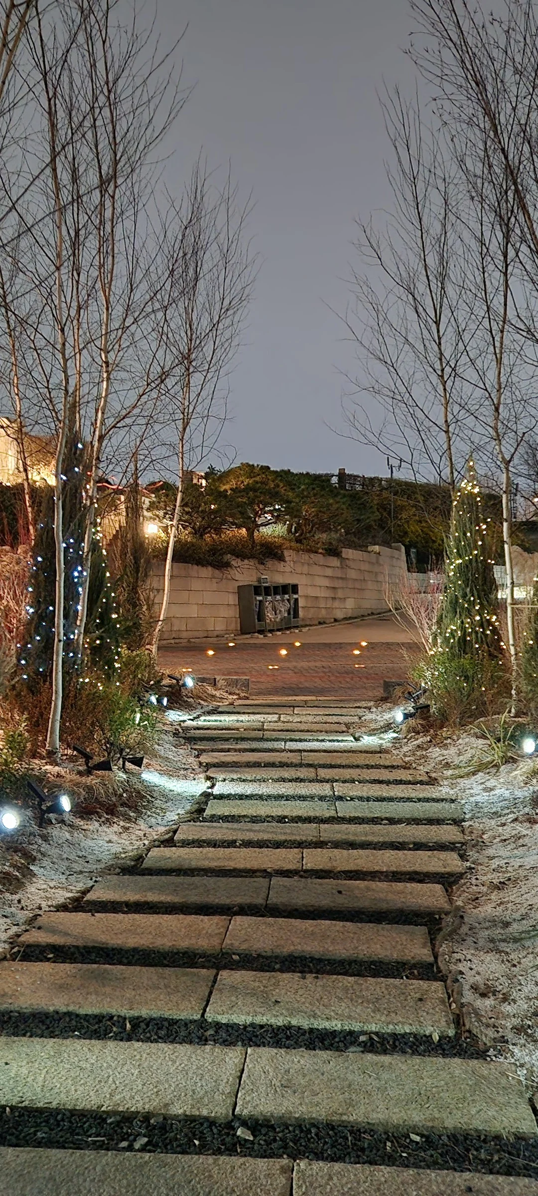 Light up your phone with the electric energy of Seoul after dark. These Korean nightscape wallpapers capture the city at its most cinematic — neon signage stacking up narrow alleyways, glowing street food stalls sending steam into cold night air, illuminated bridges spanning the Han River, and the shimmering towers of Gangnam reflected in rain-wet streets.

Seoul's nighttime personality is bold, colorful, and endlessly photogenic. You'll find the moody glow of Itaewon bars, the cyberpunk atmosphere of Euljiro's industrial blocks, and panoramic cityscapes from hilltop viewpoints where the city stretches to the horizon in every direction. Free download these aesthetic Seoul night wallpapers for a phone background that pulses with urban energy., Naksan-gil, Ihwa-dong, Seoul — Free Korean aesthetic wallpaper