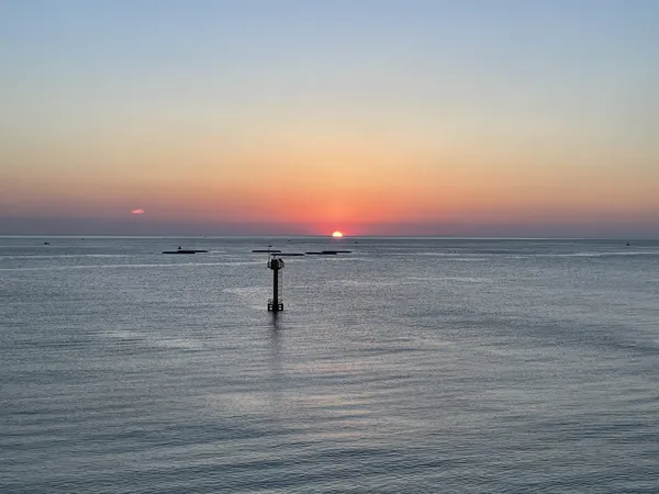 韓国の海・海岸・夕焼けの無料壁紙