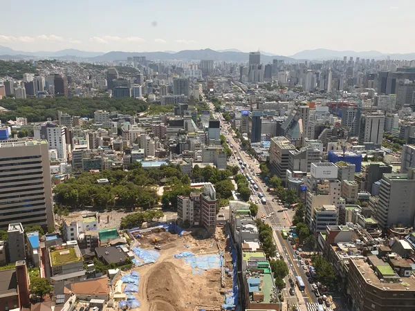 韓国の建築・ソウルの夜の無料壁紙