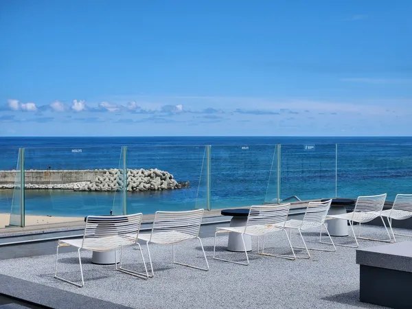 Korean cafe-culture & sea & aesthetic aesthetic wallpaper for phone