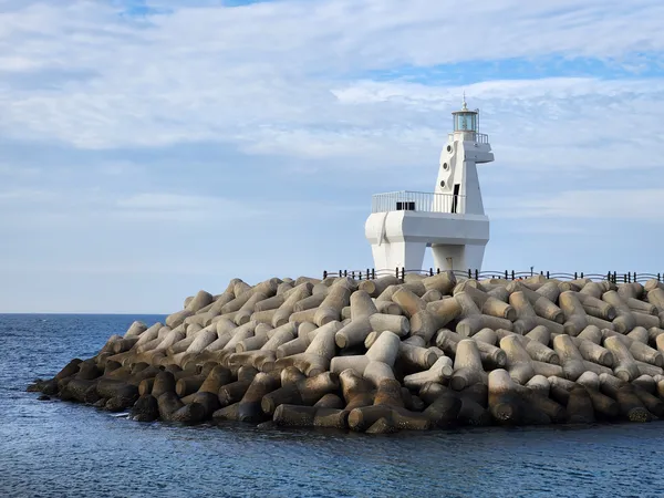 Korean architecture & sea aesthetic wallpaper for phone