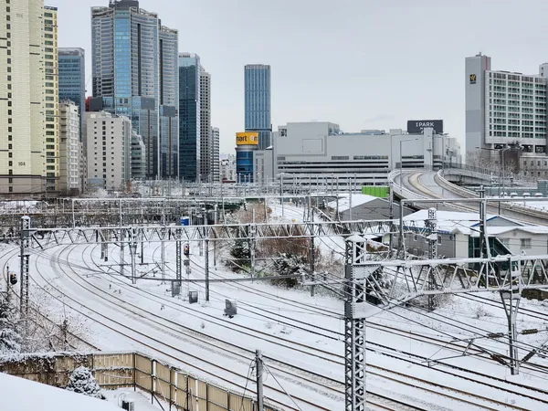 Korean street & architecture & snow aesthetic wallpaper for phone
