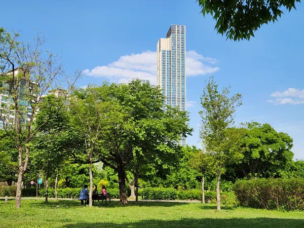 Korean park & architecture & nature aesthetic wallpaper for phone