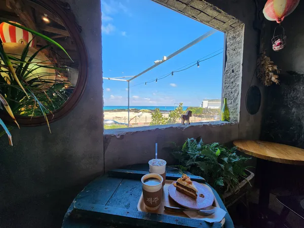 Korean cafe-culture & sea & aesthetic aesthetic wallpaper for phone