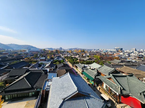 Korean architecture & street & hanok & autumn aesthetic wallpaper for phone