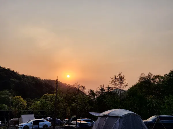 韓国の夕焼け・自然の無料壁紙