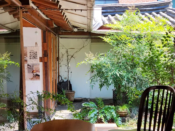 Korean hanok & cafe-culture & nature aesthetic wallpaper for phone