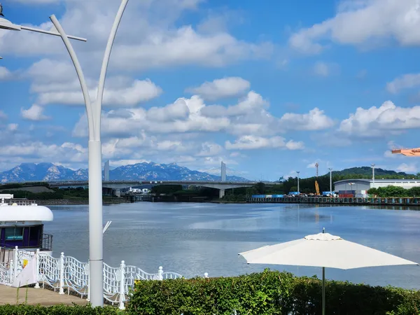 Korean street & river & mountain aesthetic wallpaper for phone