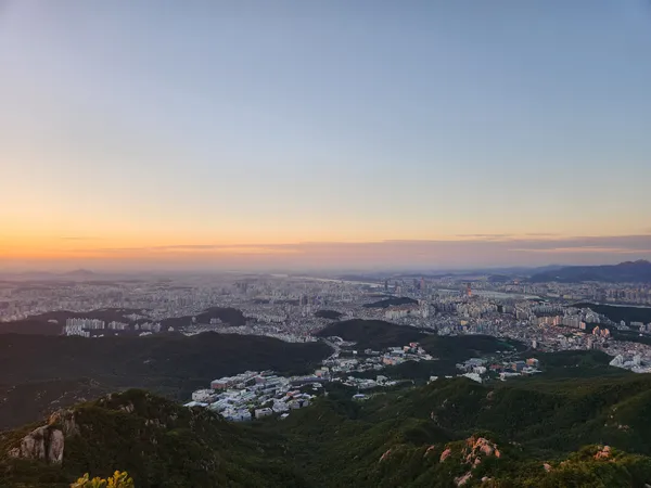 韓国の自然・山・トレイル・夕焼けの無料壁紙