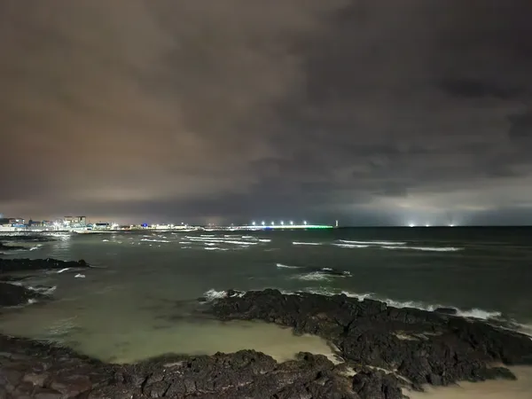 Korean sea & seoul-nights aesthetic wallpaper for phone