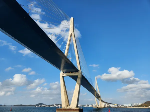 Korean sea & architecture aesthetic wallpaper for phone