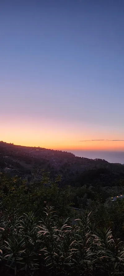 Sunset & Sea & Coast & Mountains & Trails travel wallpaper