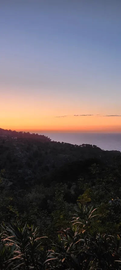 Sunset & Sea & Coast & Mountains & Trails travel wallpaper