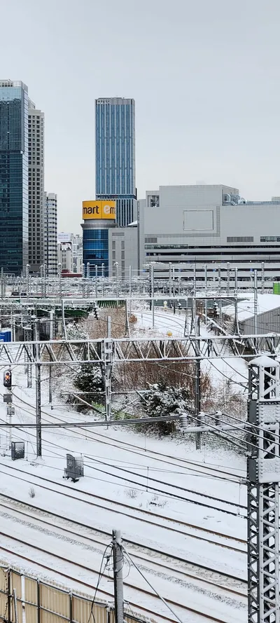 Korean street & architecture & snow aesthetic wallpaper for phone