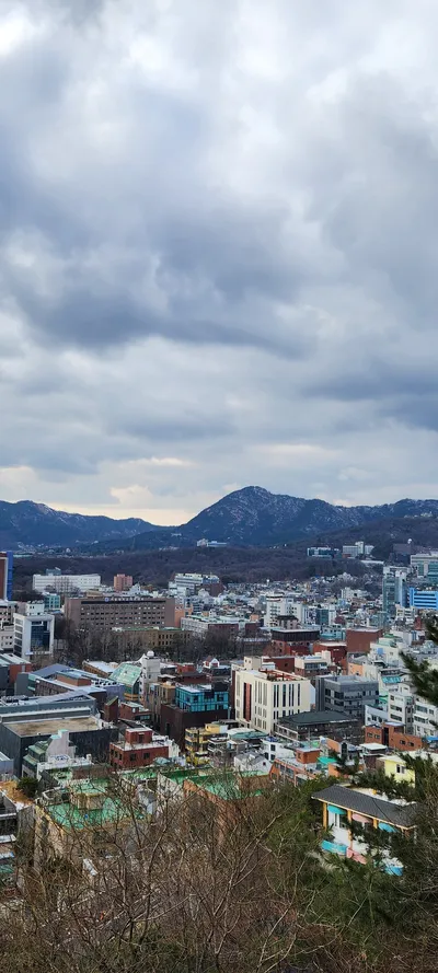 Korean street & architecture & nature aesthetic wallpaper for phone