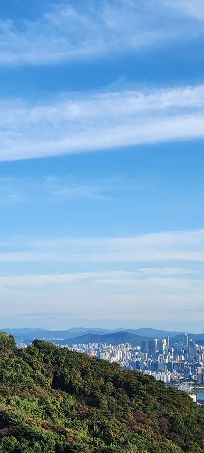 Korean nature & mountain & forest & architecture aesthetic wallpaper for phone