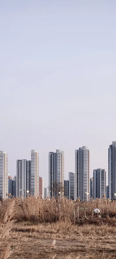 Korean architecture & nature & river aesthetic wallpaper for phone