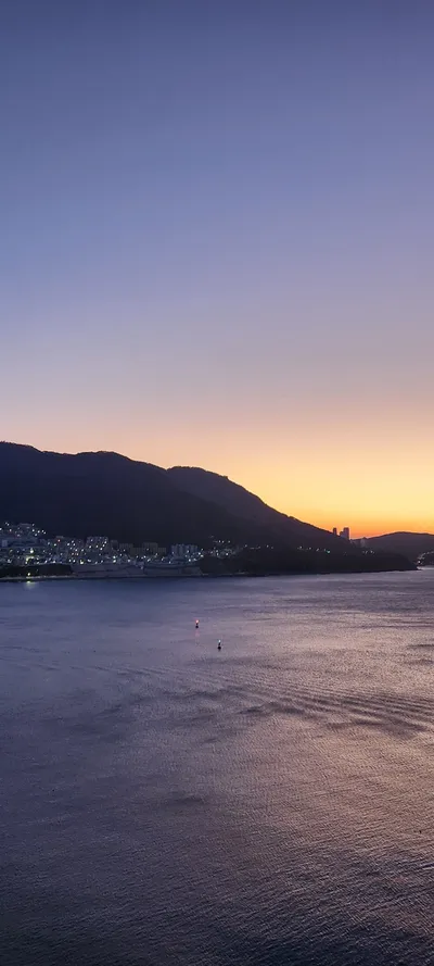 Korean sea & sunset & mountain & aesthetic aesthetic wallpaper for phone