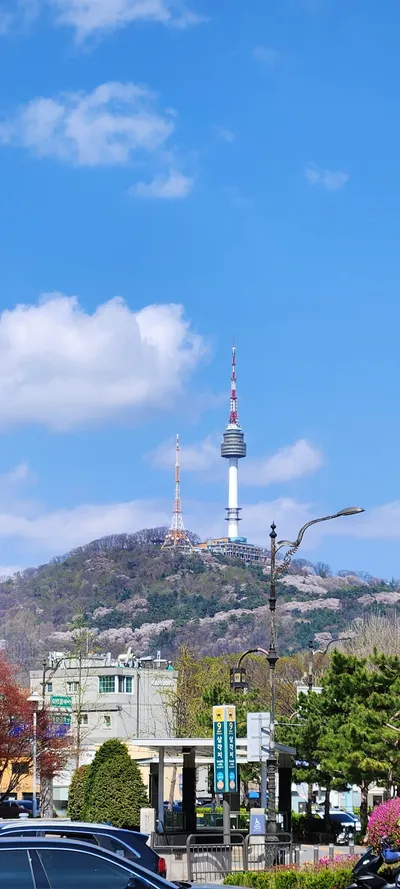 Korean architecture & street & mountain aesthetic wallpaper for phone