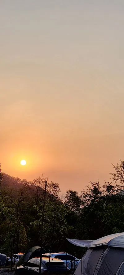 韓国の夕焼け・自然の無料壁紙