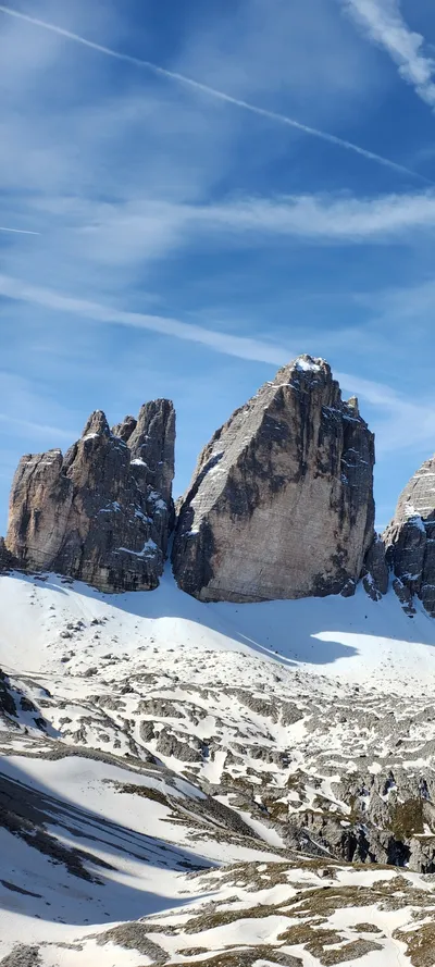 山・トレイル・雪景色の旅の壁紙