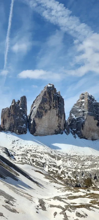 山・トレイル・雪景色の旅の壁紙