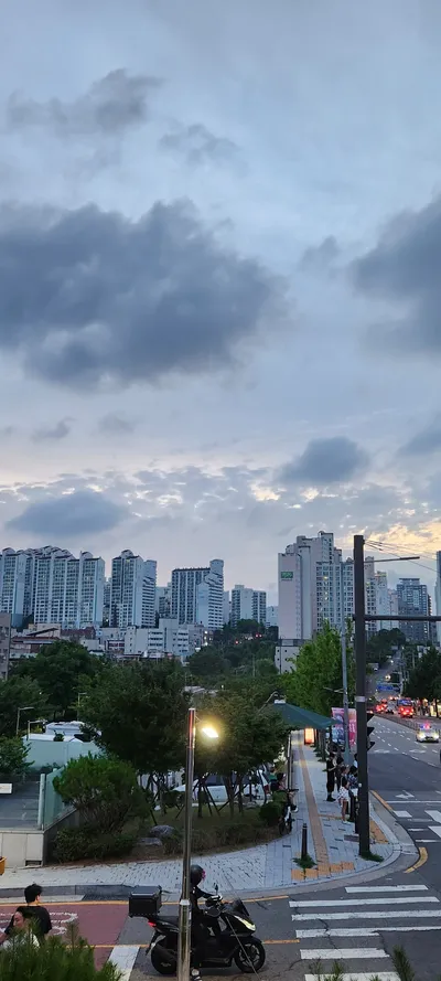 Korean street & sunset & river aesthetic wallpaper for phone