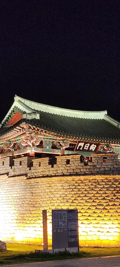 Korean seoul-nights & hanok & architecture aesthetic wallpaper for phone