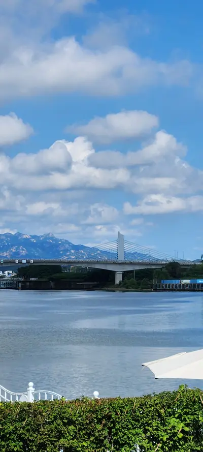 Korean street & river & mountain aesthetic wallpaper for phone