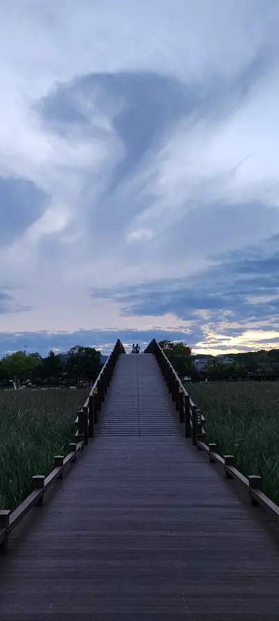 Korean nature & park & mountain & sunset & aesthetic aesthetic wallpaper for phone