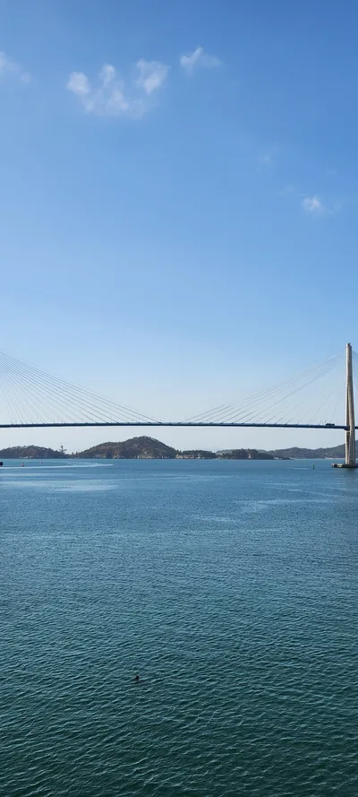 Korean sea & architecture aesthetic wallpaper for phone