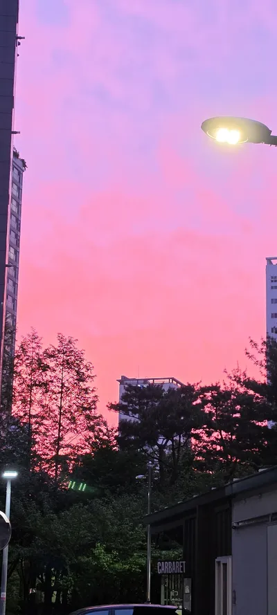 Korean Sunset & Street aesthetic wallpaper for phone