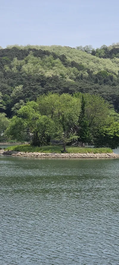 Korean River & Lake & Mountains & Trails & Nature aesthetic wallpaper for phone