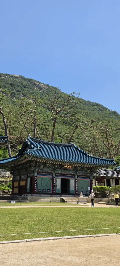 Korean Temples & Hanok & Mountains & Trails aesthetic wallpaper for phone
