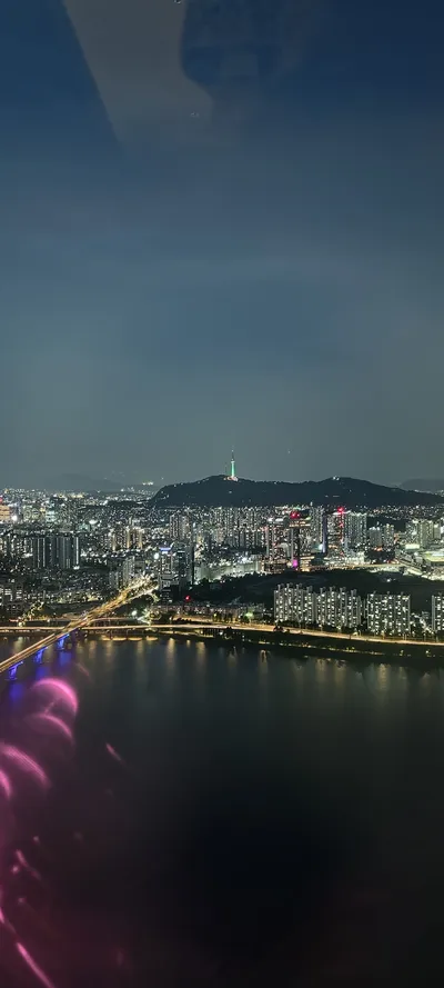 Korean River & Lake & Seoul Nights & Sunset aesthetic wallpaper for phone