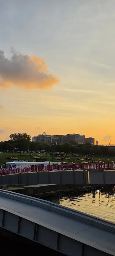 Korean Sunset & River & Lake & Parks & Gardens & Nature aesthetic wallpaper for phone