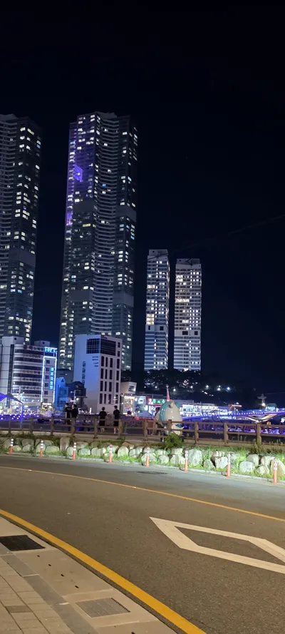 Korean Sea & Coast & Architecture & Street & Seoul Nights aesthetic wallpaper for phone