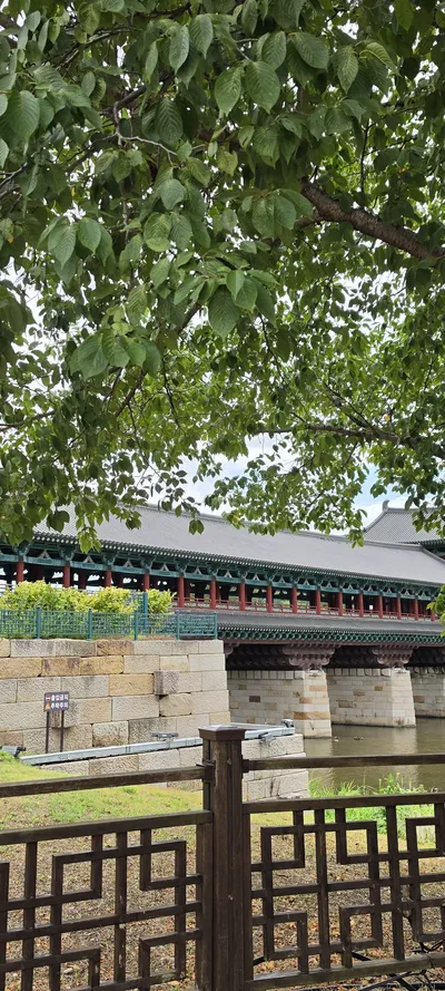 Korean Architecture & River & Lake & Nature aesthetic wallpaper for phone