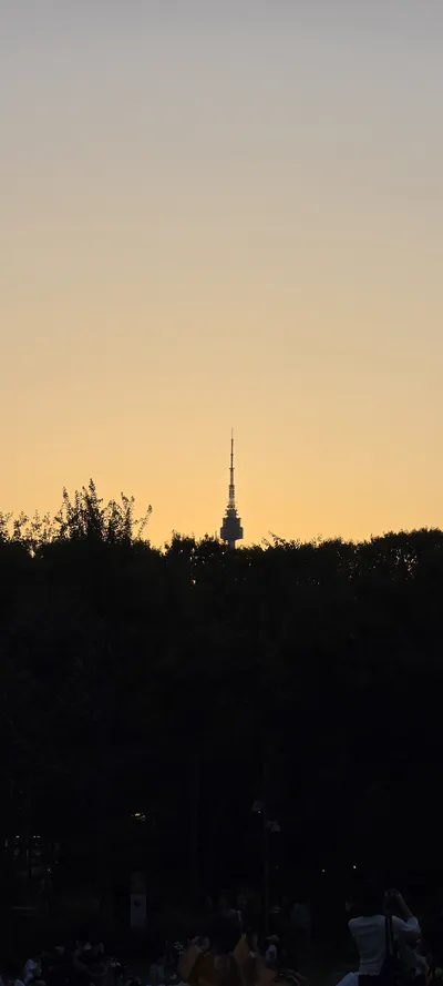 Korean Parks & Gardens & Sunset & Architecture aesthetic wallpaper for phone