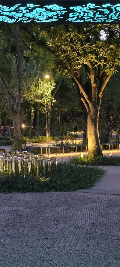 Korean Parks & Gardens & Night Views aesthetic wallpaper for phone